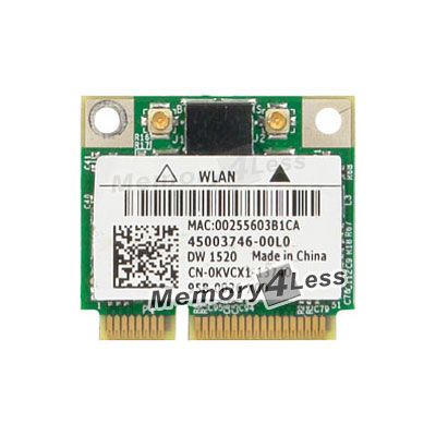 430-3866 Dell Wireless 1520 (11agn) WLAN Half-Height mini-Card for Dell Inspiron / Latitude / Studio Laptops / Alienware / OptiPlex / Precision Mobile WorkStations
