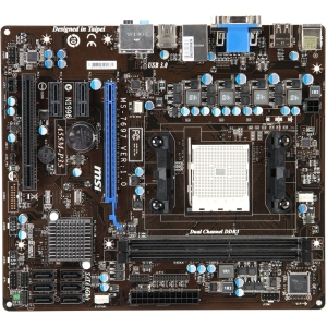A55M-P35 MSI Socket FM1 AMD A55 Chipset AMD Athlon II X4/ Athlon II X2/ AMD A8,A6 Series/ AMD E2 Series/ AMD A4 Series/ AMD Sempron Processors Support DDR3 2x DIMM 6x SATA 3.0Gb/s Micro-ATX Motherboard (Refurbished)