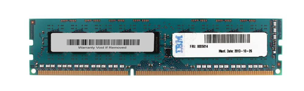 00D5014 IBM 4GB PC3-12800 DDR3-1600MHz ECC Registered CL11 240-Pin DIMM 1.35V Low Voltage Dual Rank Memory Module