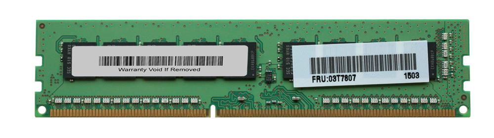 03T7807 IBM Lenovo 8GB PC3-12800 DDR3-1600MHz ECC Unbuffered CL11 240-Pin DIMM Dual Rank Memory Module