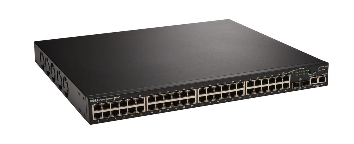 0J327F Dell PowerConnect 3548P 48-Ports x 10/100 + 2x shared SFP + 2x 10/100/1000 Fast Ethernet Poe Switch (Refurbished)