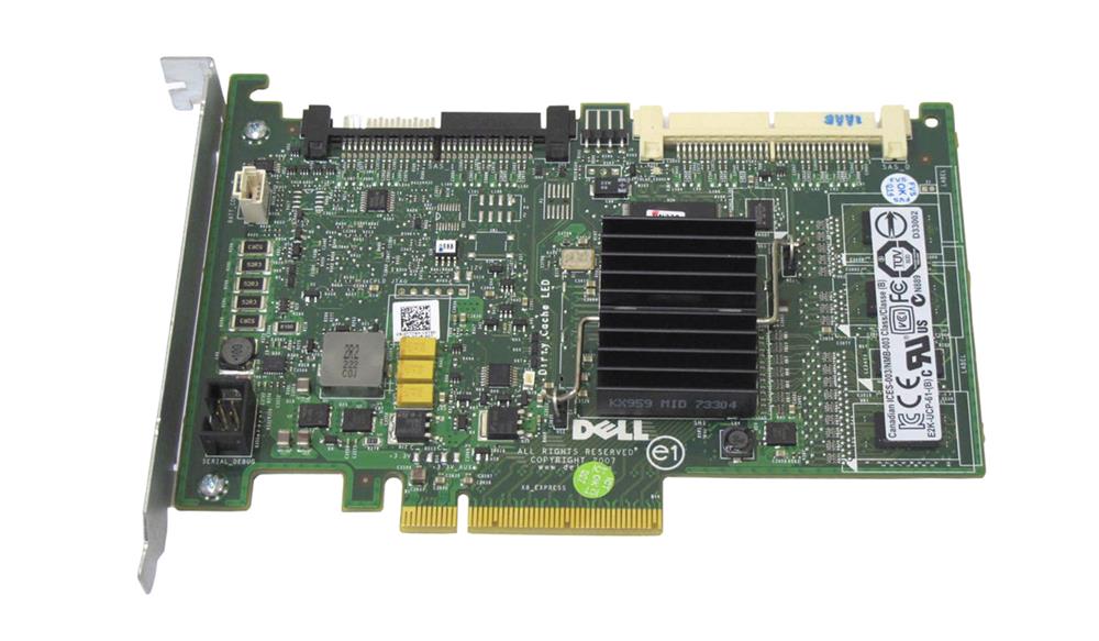 0T774H Dell PERC 6/i 256MB Cache Dual Channel SAS 3Gbps PCI Express 1.0 x8 Integrated RAID 0/1/5/6/10/50/60 Controller Card