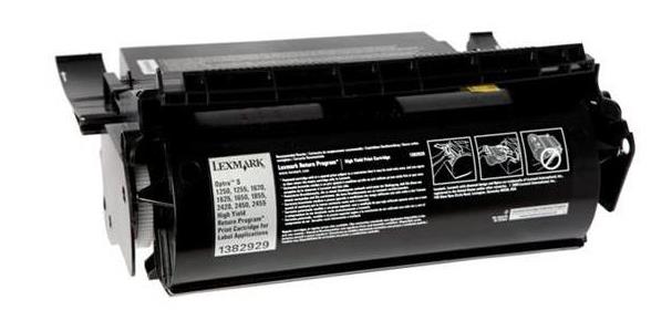 1382925X Lexmark Black High Yield Laser Toner Cartridge for Optra 1250N, 1255, 1855 and 2420