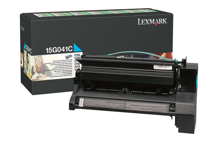 15G041C-C Lexmark 6000 Pages Cyan Laser Toner Cartridge for C752, C760, C762, X752e, X762e