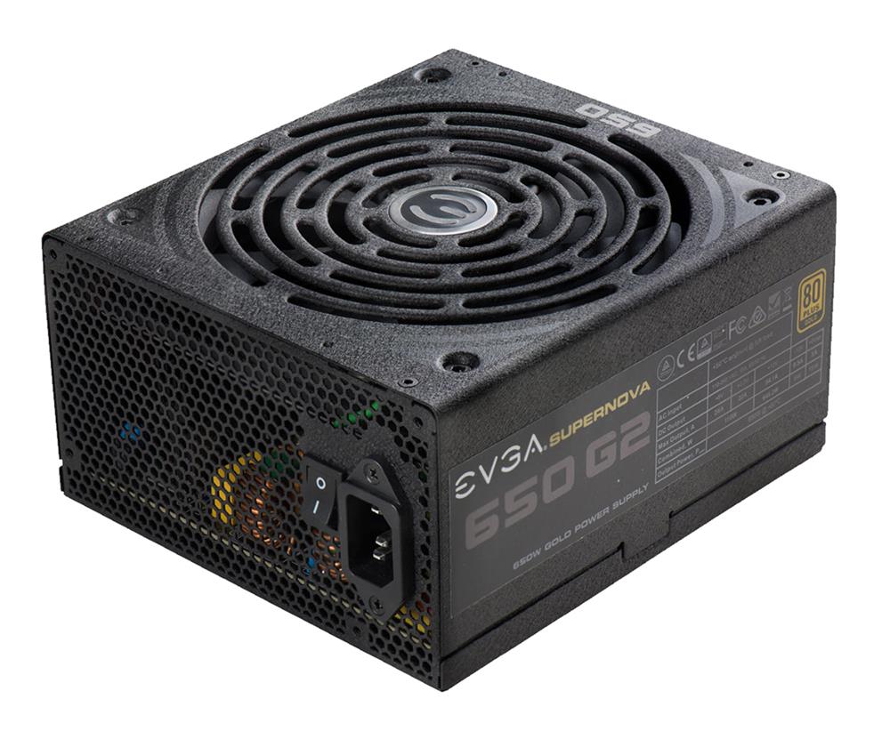 220-G2-0650-Y1 EVGA SuperNOVA 650 G2 650-Watts 12V 54.1A 80 Plus Gold Power Supply