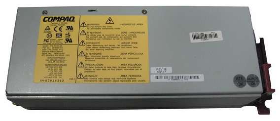 283623-001 HP 225-Watts Redundant Hot Swap Power Supply for ProLiant 1200/ 1600/ 1850 Series Servers