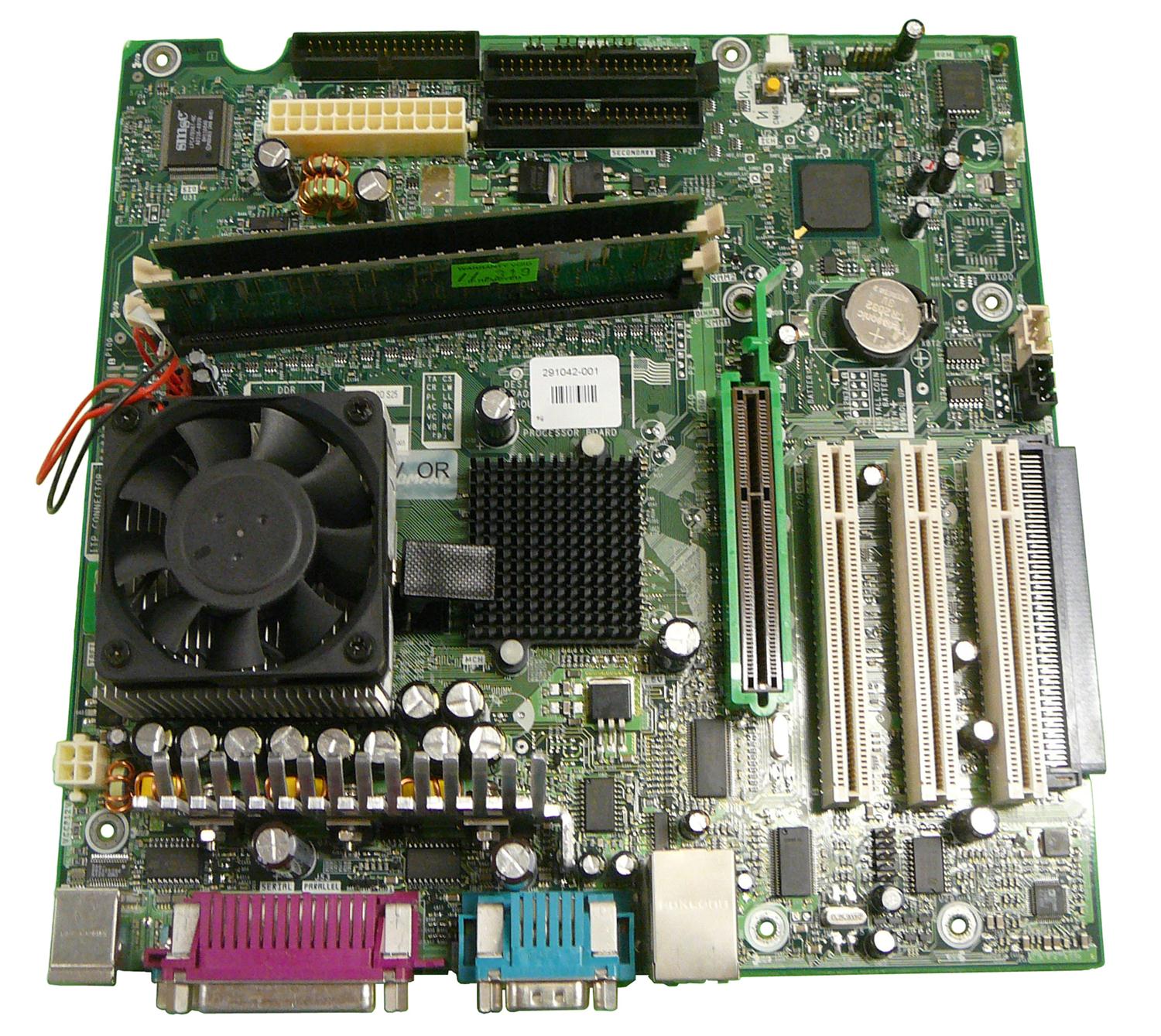 291042-001 Compaq Pentium4 Socket 478 400FSB System Board (Motherboard) for EVO W4000 Workstation (Refurbished)