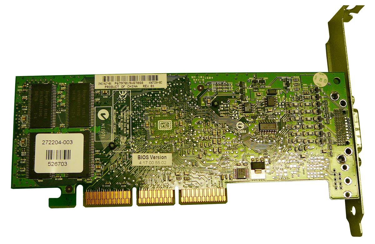 319627-001 HP Nvidia Quadro 4 200 NVS 64MB AGP ATX Dual Monitor Video Graphics Card