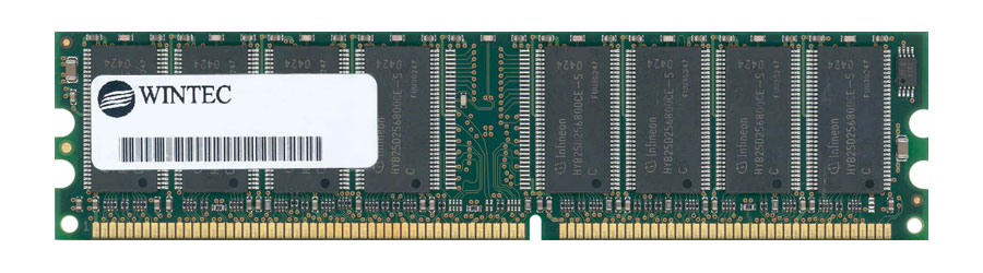 35162781 Wintec 2GB PC2100 DDR-266MHz non-ECC Unbuffered CL2.5 184-Pin DIMM 2.5V Memory Module