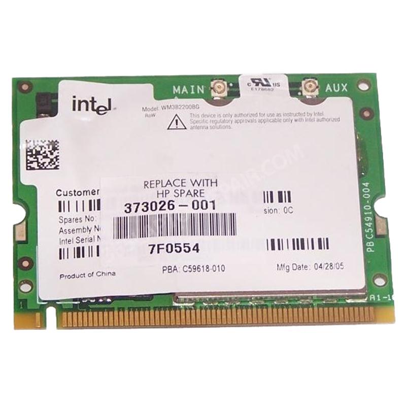 373026-001N HP Mini PCI IEEE 11MBps 802.11b/g Wireless LAN (WLAN) Network Interface Card
