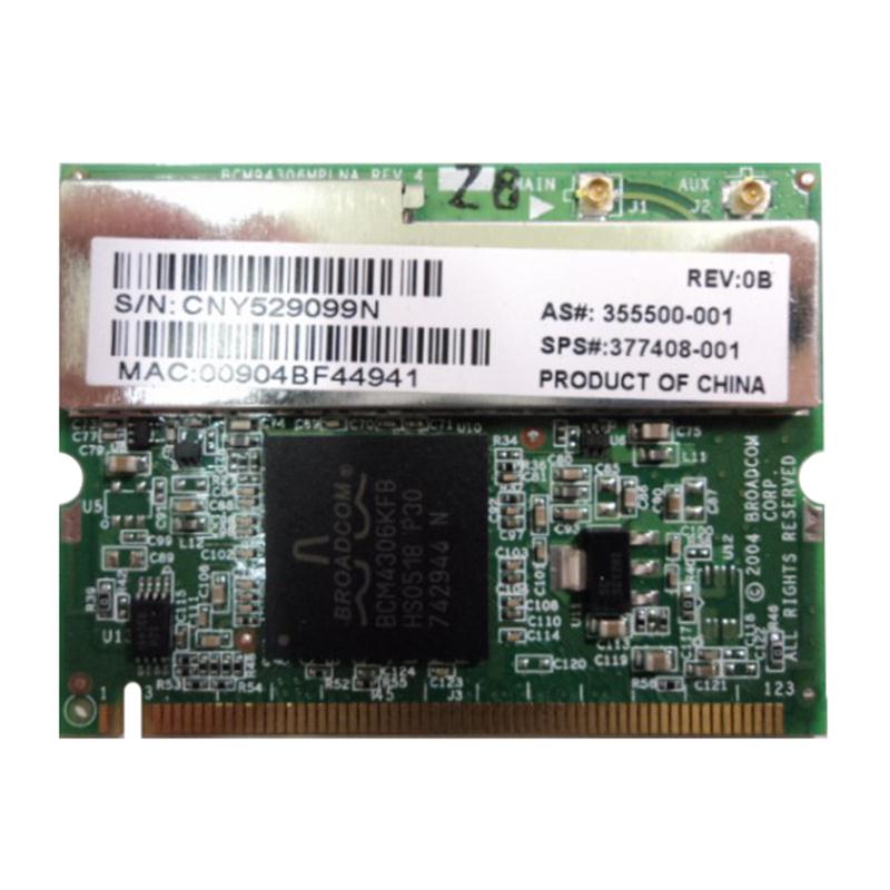 377408-001 HP Mini PCI 54G 802.11b/g High Speed Wireless LAN (WLAN) Network Interface Card for Pavilion Notebook PCs