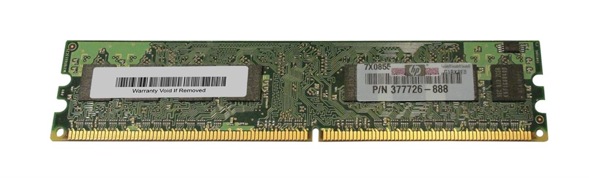 377726-888 HP 1GB PC2-5300 DDR2-667MHz non-ECC Unbuffered CL5 240-Pin DIMM Dual Rank Memory Module