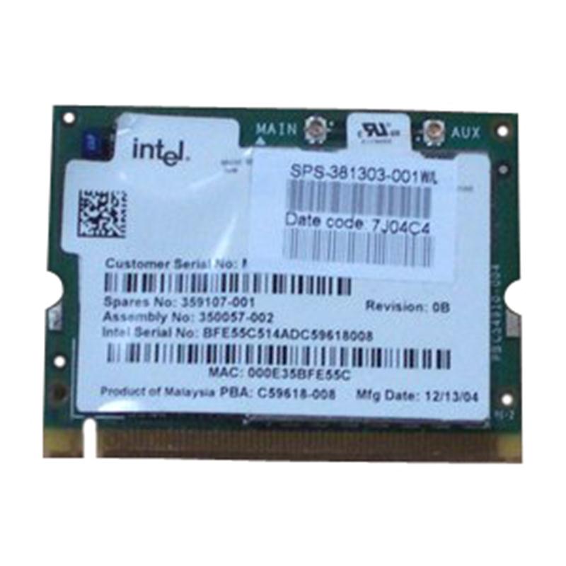 381303-001N HP Mini PCI IEEE 11MBps 802.11b/g Wireless LAN (WLAN) Network Interface Card