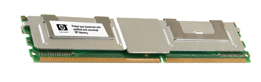 397411-S21 HP 2GB Kit (2 X 1GB) PC2-5300 DDR2-667MHz ECC Fully Buffered CL5 240-Pin DIMM 1.55V Low Voltage Dual Rank Memory