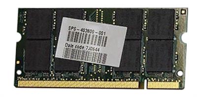 403800R-001 HP 1GB PC2700 DDR-333MHz non-ECC Unbuffered CL2.5 200-Pin SoDimm Memory Module