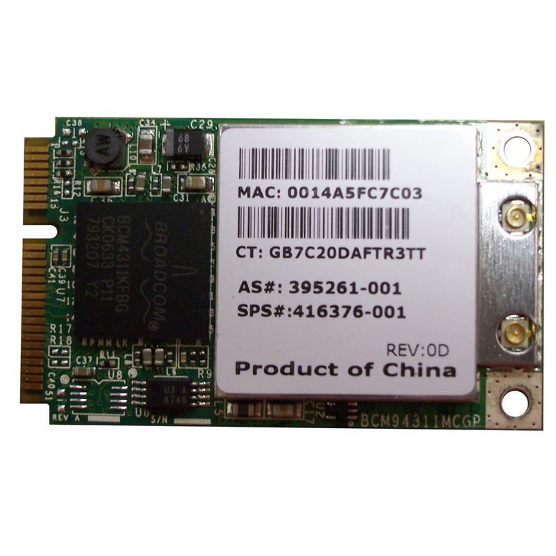 416376-001N HP Mini PCI-Express 54G WiFi 802.11b/g High-Speed Embedded Wireless LAN (WLAN) Network Interface Card for Pavilion DV2000 Series