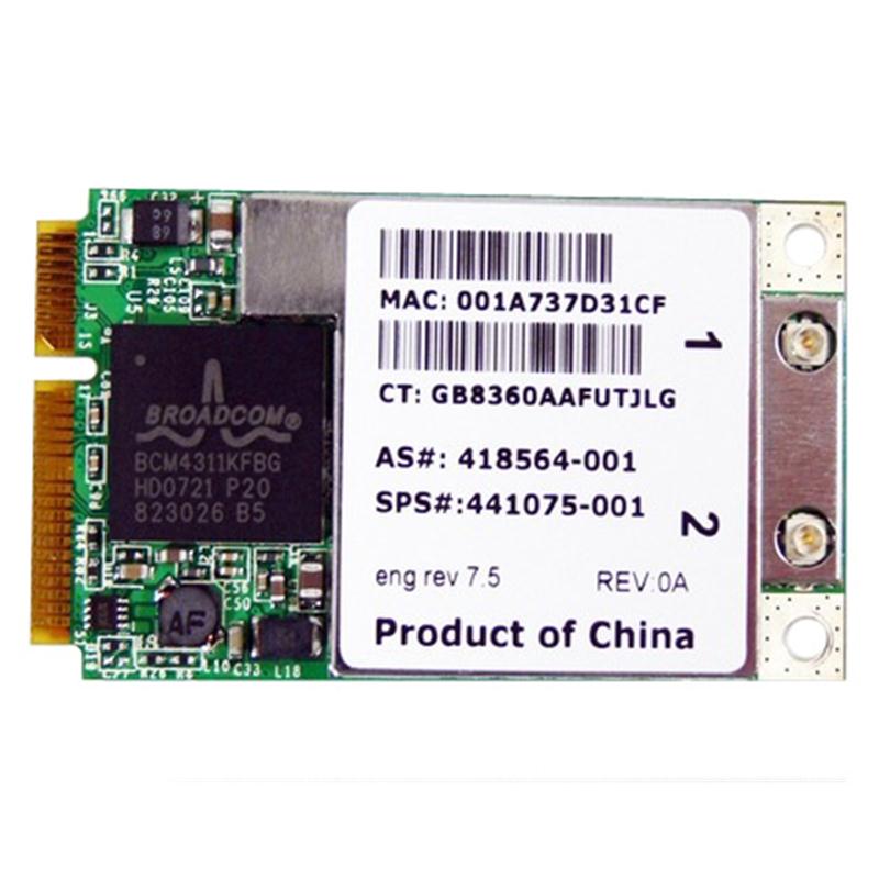 418564R-001 HP Mini PCI-Express 54G WiFi 802.11b/g High-Speed Embedded Wireless LAN (WLAN) Network Adapter