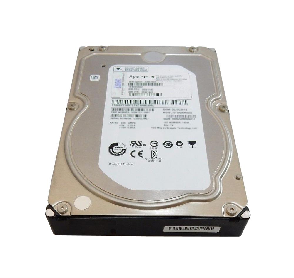 42D0767-RF IBM 2TB 7200RPM SAS 6Gbps Nearline Hot Swap 16MB Cache 3.5-inch Internal Hard Drive