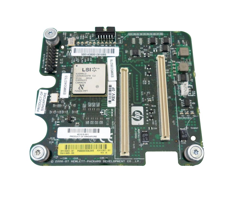 451017-B21 HP Smart Array P700M 512MB Cache SAS 3Gbps / SATA 1.5Gbps 8-Channel PCI Express x8 Mezzanine Low Profile 0/1/5/6/10 RAID Controller Card