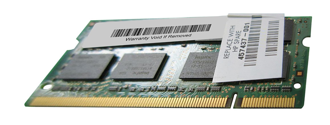 457437-001 HP 2GB PC2-5300 DDR2-667MHz Non-ECC Unbuffered CL5 200-Pin SoDimm Dual Rank Memory Module