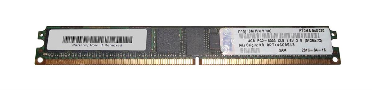 46C051306 IBM 8GB Kit (2 X 4GB) PC2-5300 DDR2-667MHz ECC Registered CL5 240-Pin DIMM Very Low Profile (VLP) Dual Rank Memory
