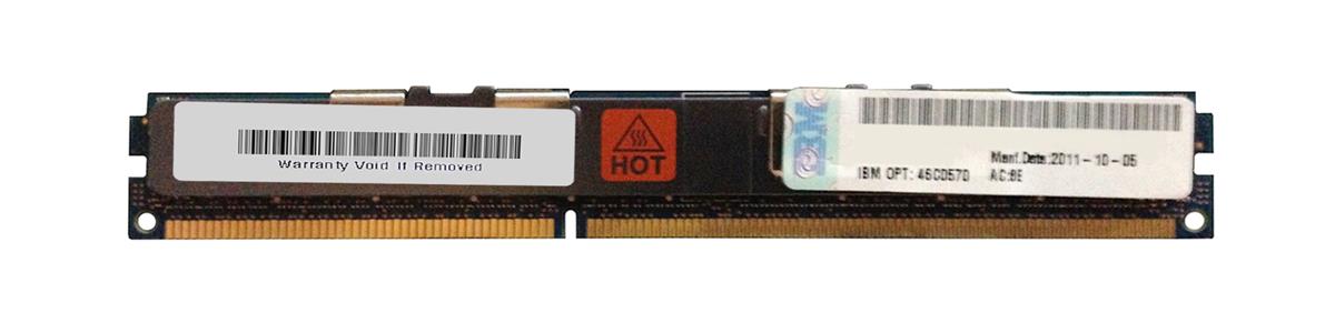 46C0570 IBM 8GB PC3-8500 DDR3-1066MHz ECC Registered CL7 240-Pin DIMM 1.35V Low Voltage Very Low Profile (VLP) Quad Rank Memory Module