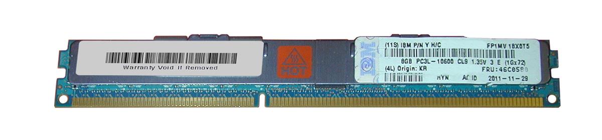 46C058002 IBM 8GB PC3-10600 DDR3-1333MHz ECC Registered CL9 240-Pin DIMM 1.35V Low Voltage Very Low Profile (VLP) Dual Rank Memory Module