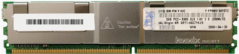 46C7419 IBM 4GB Kit (2 X 2GB) PC2-5300 DDR2-667MHz ECC Fully Buffered CL5 240-Pin DIMM 1.55V Low Voltage Dual Rank Memory