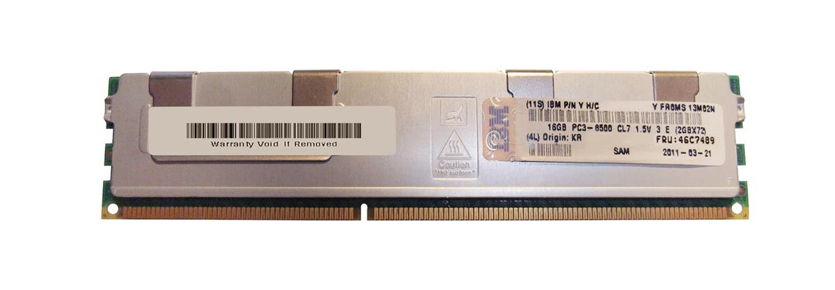 46C7489 IBM 16GB PC3-8500 DDR3-1066MHz ECC Registered CL7 240-Pin DIMM Quad Rank Memory Module