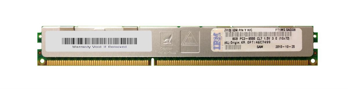 46C7499-06 IBM 8GB PC3-8500 DDR3-1066MHz ECC Registered CL7 240-Pin DIMM Very Low Profile (VLP) Quad Rank Memory Module