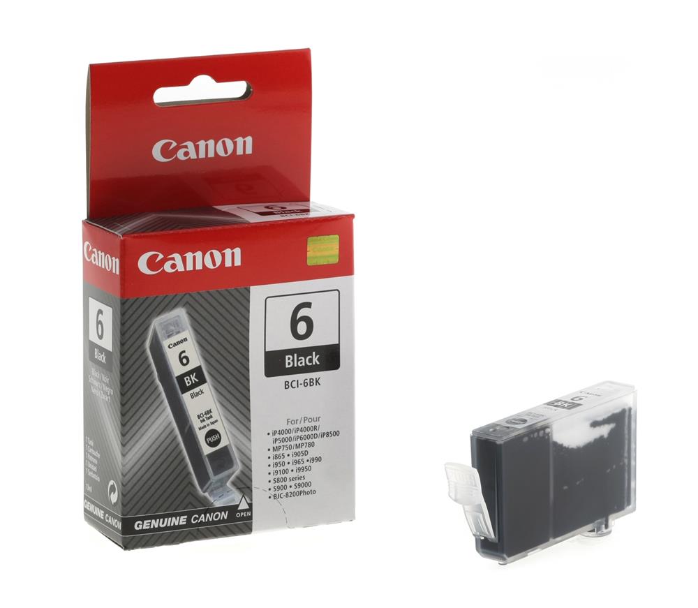 4705A0031 Canon BCI-6bk Black Ink Cartridge for Photo Printers (Refurbished)
