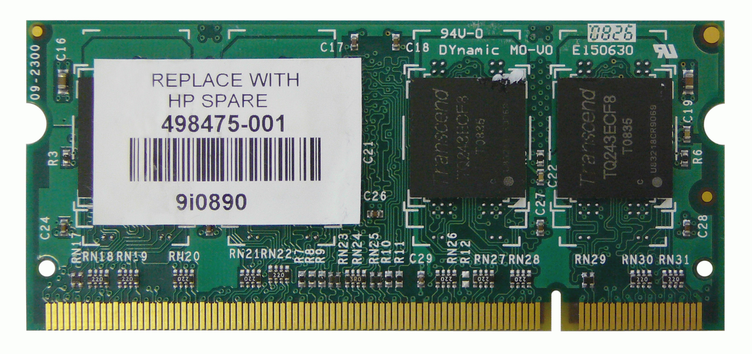 498475-001 HP 2GB PC2-5300 DDR2-667MHz non-ECC Unbuffered CL5 200-Pin SoDimm Dual Rank Memory Module