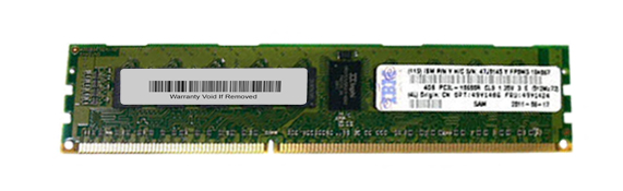49Y1400-08 IBM 16GB PC3-8500 DDR3-1066MHz ECC Registered CL7 240-Pin DIMM 1.35V Low Voltage Quad Rank Memory Module
