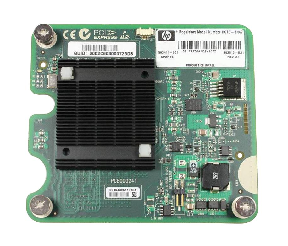 592519-B21 HPE 4x QDR Infiniband CX-2 Dual-Portd Mezzanine Host Channel Network Adapter for BladeSystem c-Class Servers