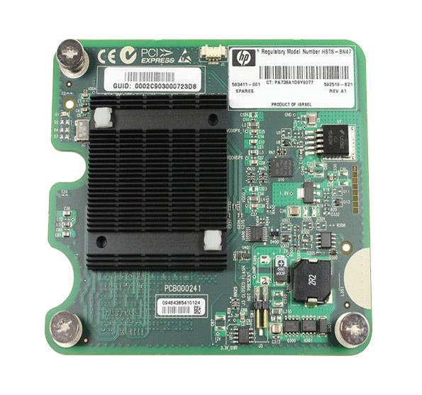 593411-001 HPE 4x QDR Infiniband CX-2 Dual-Ports Mezzanine Host Channel Adapter for BladeSystem c-Class Servers