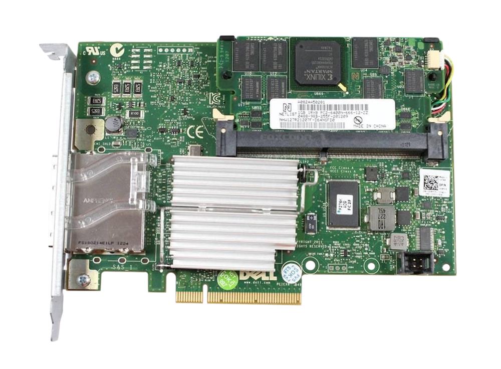 5KYFR Dell PERC H800 Dual Port 1GB NV Cache SAS 6Gbps PCI Express 2.0 x8 RAID Controller Card