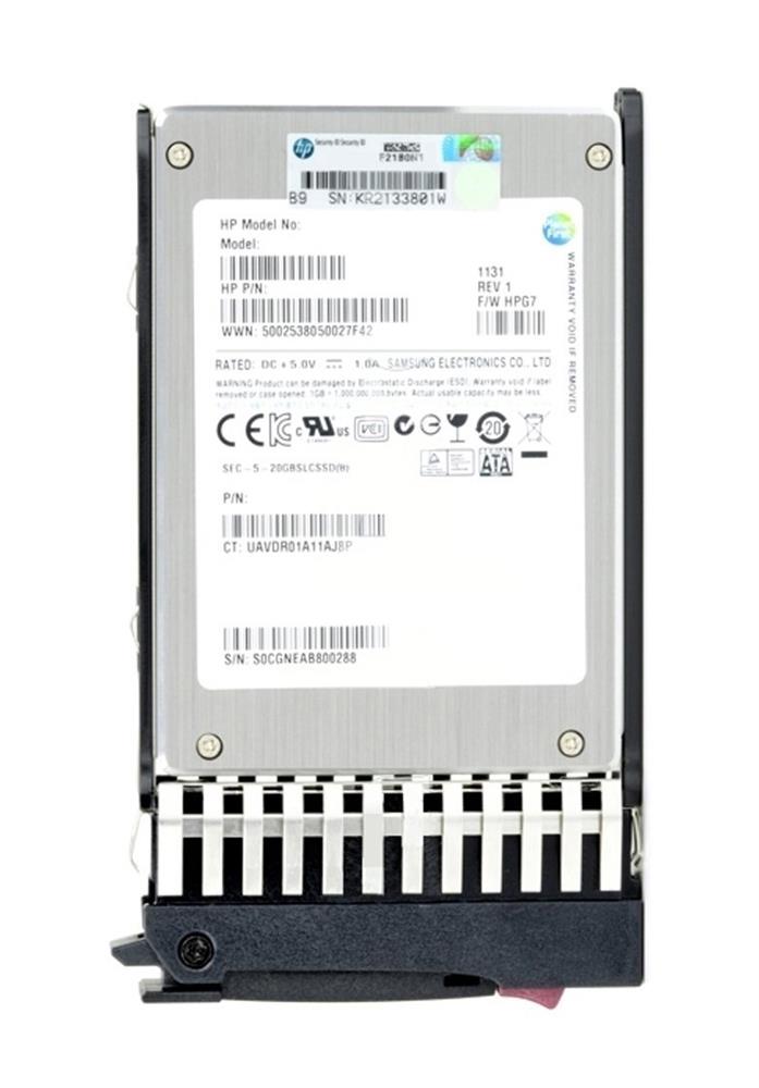636595-B21 HP 200GB MLC SATA 3Gbps Hot Swap Enterprise Mainstream 2.5-inch Internal Solid State Drive (SSD)