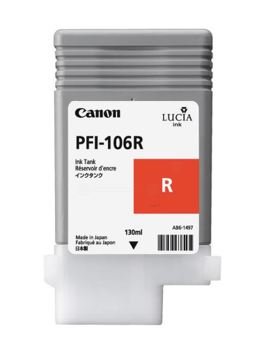 6627B001AA-A1 Canon PFI-106 130ml Red Ink Cartridge for imagePROGRAF iPF6300, 6350, 6400 and 6450