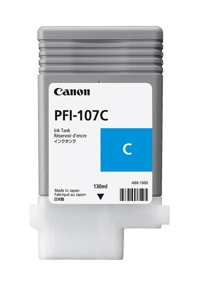 6706B001AA Canon PFI-107C 130ml Cyan Ink Cartridge
