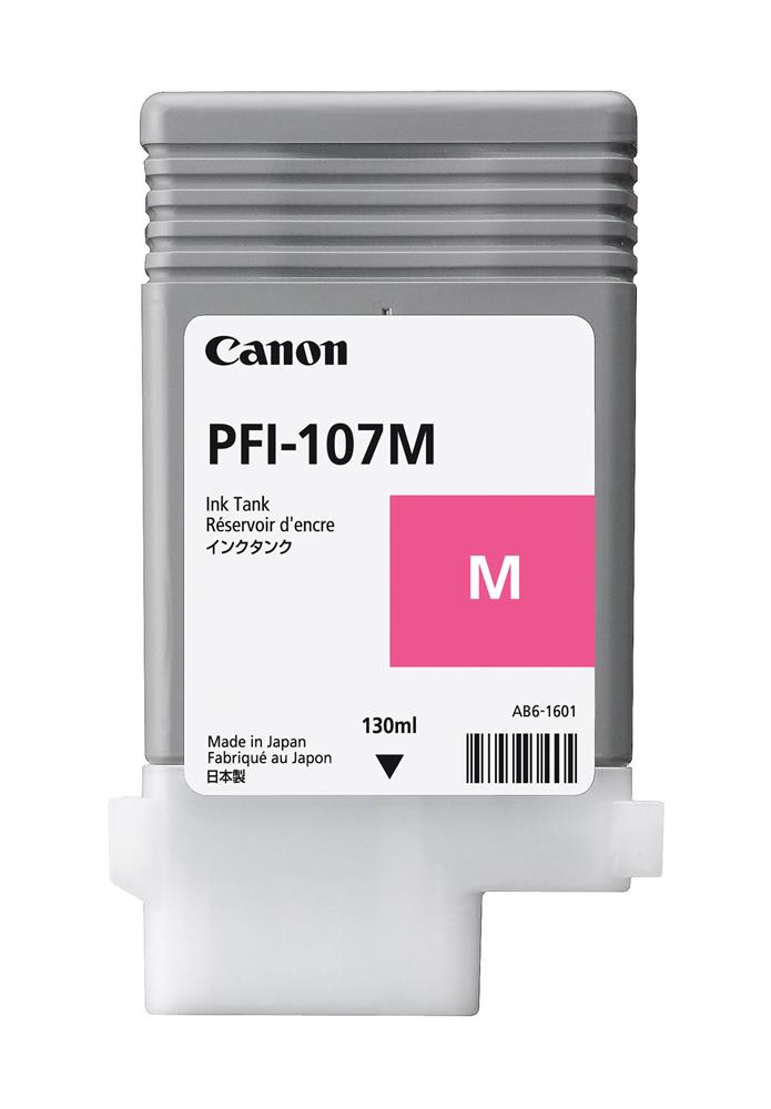 6707B001 Canon PFI-107 130ml Magenta Ink Cartridge for imagePROGRAF iPF680, 685, 780 and 785