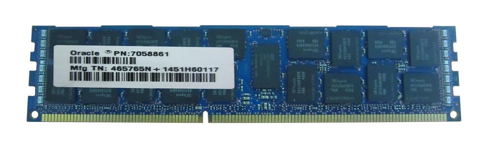 7058861 Sun Oracle 16GB PC3-12800 DDR3-1600MHz ECC Registered CL11 240-Pin DIMM 1.35V Low Voltage Dual Rank Memory Module