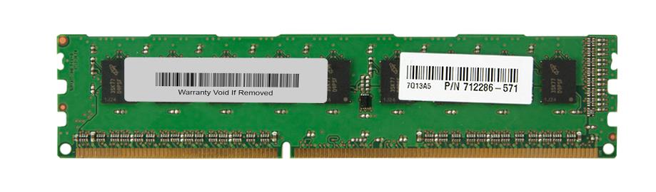 712286-571 HP 2GB PC3-14900 DDR3-1866 ECC Unbuffered CL13 240-Pin DIMM Memory Module