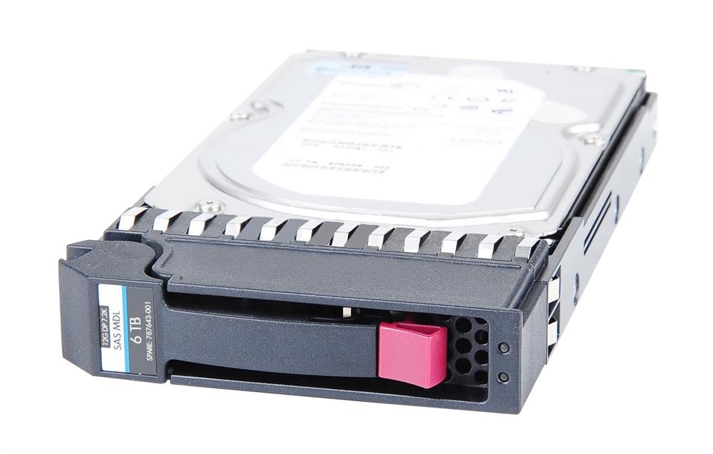 787643-001 HP 6TB 7200RPM SAS 12Gbps Midline Hot Swap (512e) 3.5-inch Internal Hard Drive