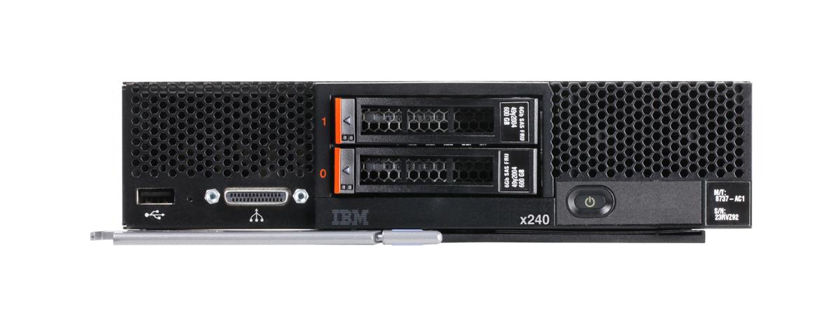 8737F2M-01 IBM Server Flex System x240 Xeon E5 Six-Core 2.00GHz Bus Speed 1333MHz 15MB Cache RAM 8GB No Hard Drive No Optical No OS Installed No License Rack (Refurbished)