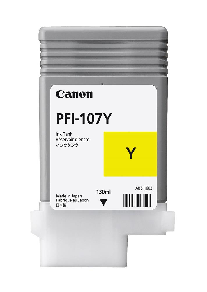 8792B001AA-A1 Canon PFI-107 300ml Yellow Ink Cartridge for imagePROGRAF iPF680, 685, 780 and 785