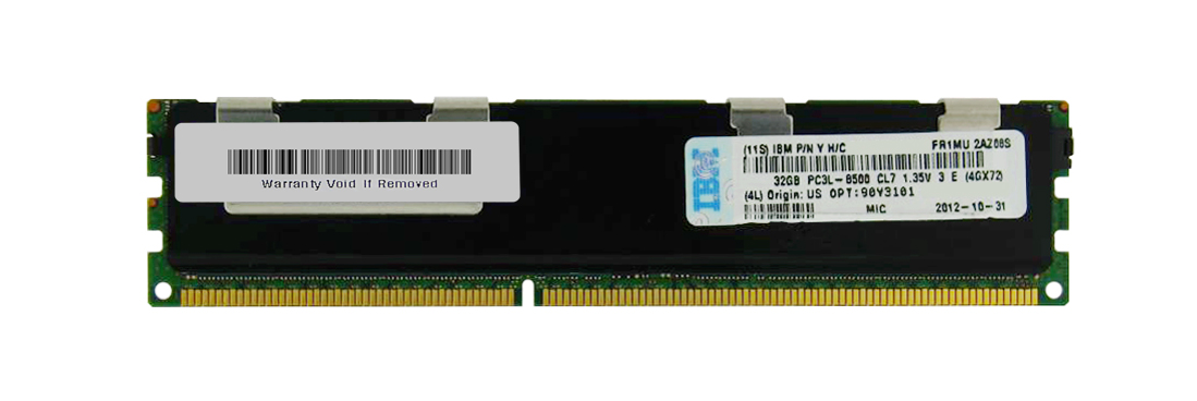90Y3101-08 IBM 32GB PC3-8500 DDR3-1066MHz ECC Registered CL7 240-Pin DIMM 1.35V Low Voltage Quad Rank Memory Module