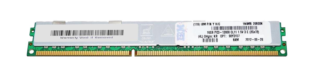 90Y3157 IBM 16GB PC3-12800 DDR3-1600MHz ECC Registered CL11 240-Pin DIMM Very Low Profile (VLP) Dual Rank x4 Memory Module