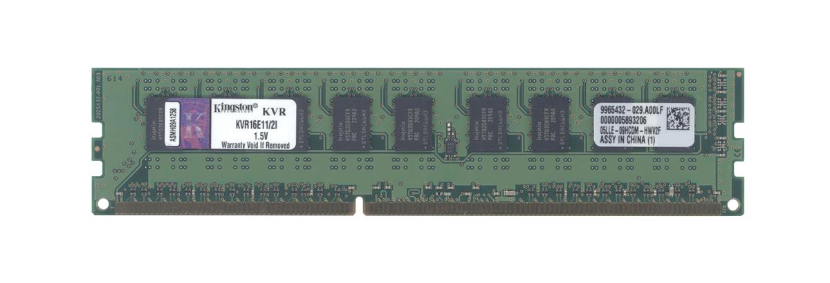 9965432-029.A00LF Kingston 2GB PC3-12800 DDR3-1600MHz ECC Unbuffered CL11 240-Pin DIMM Memory Module Intel Certified