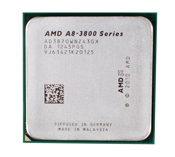 AD3870WNZ43GX AMD A8-3870K Quad-Core 3.00GHz 4MB L2 Cache Socket FM1 Processor