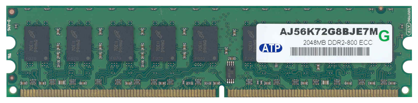 AJ56K72G8BJE7M ATP 2GB PC2-6400 DDR2-800MHz ECC Unbuffered CL6 240-Pin DIMM Memory Module